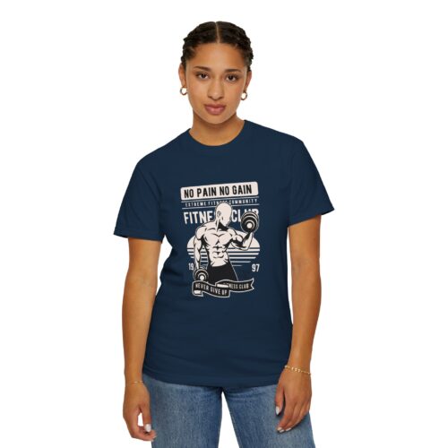 Fitness Motivation T-Shirt, Workout Tee, Gym Gear, Gift for Lifters, Unisex Casual Top, No Pain No Gain Design. - Image 5