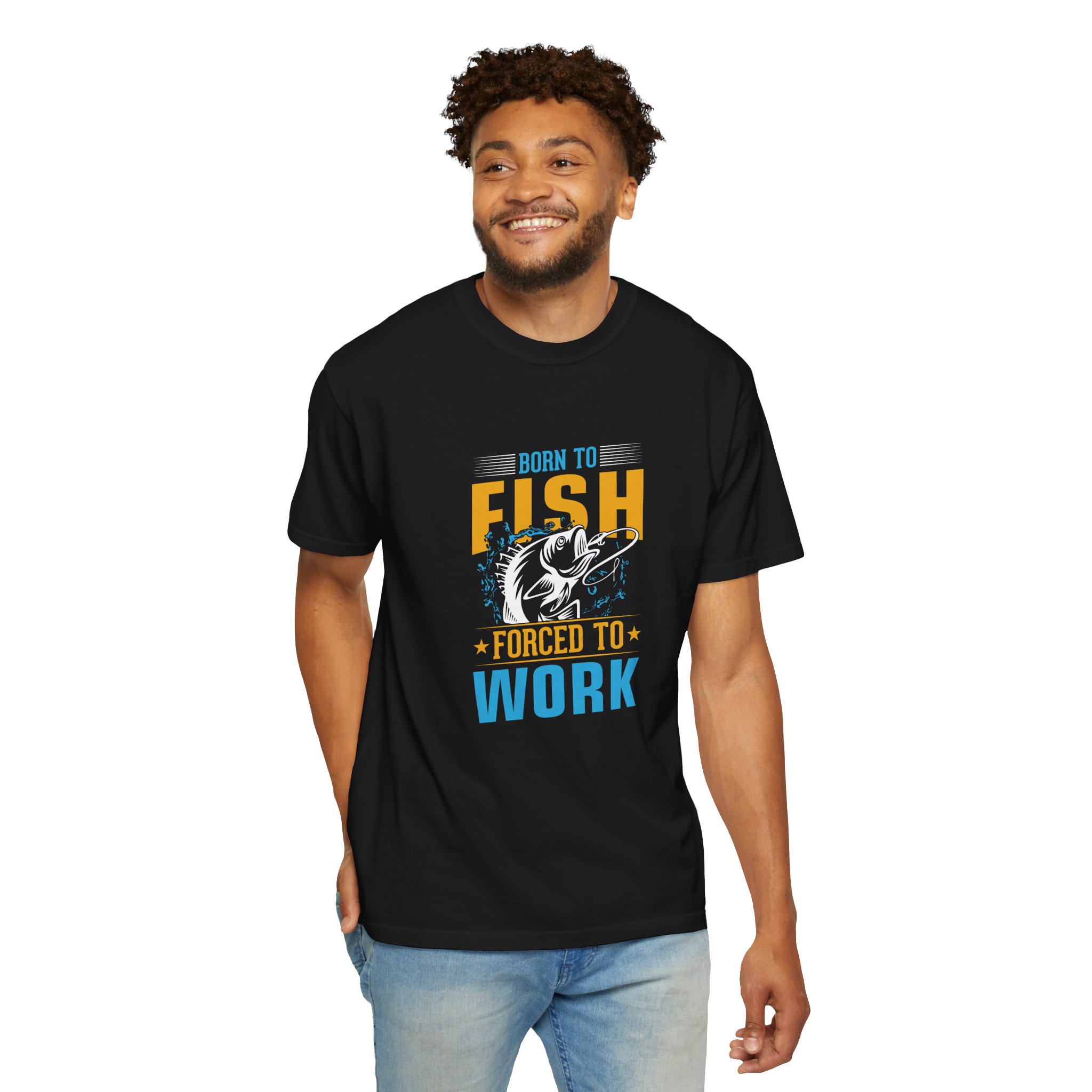 Born to Fish Graphic T-Shirt, Fishing Gift, Unisex Tee, Outdoor Apparel, Birthday Present, Casual Wear. - Image 6