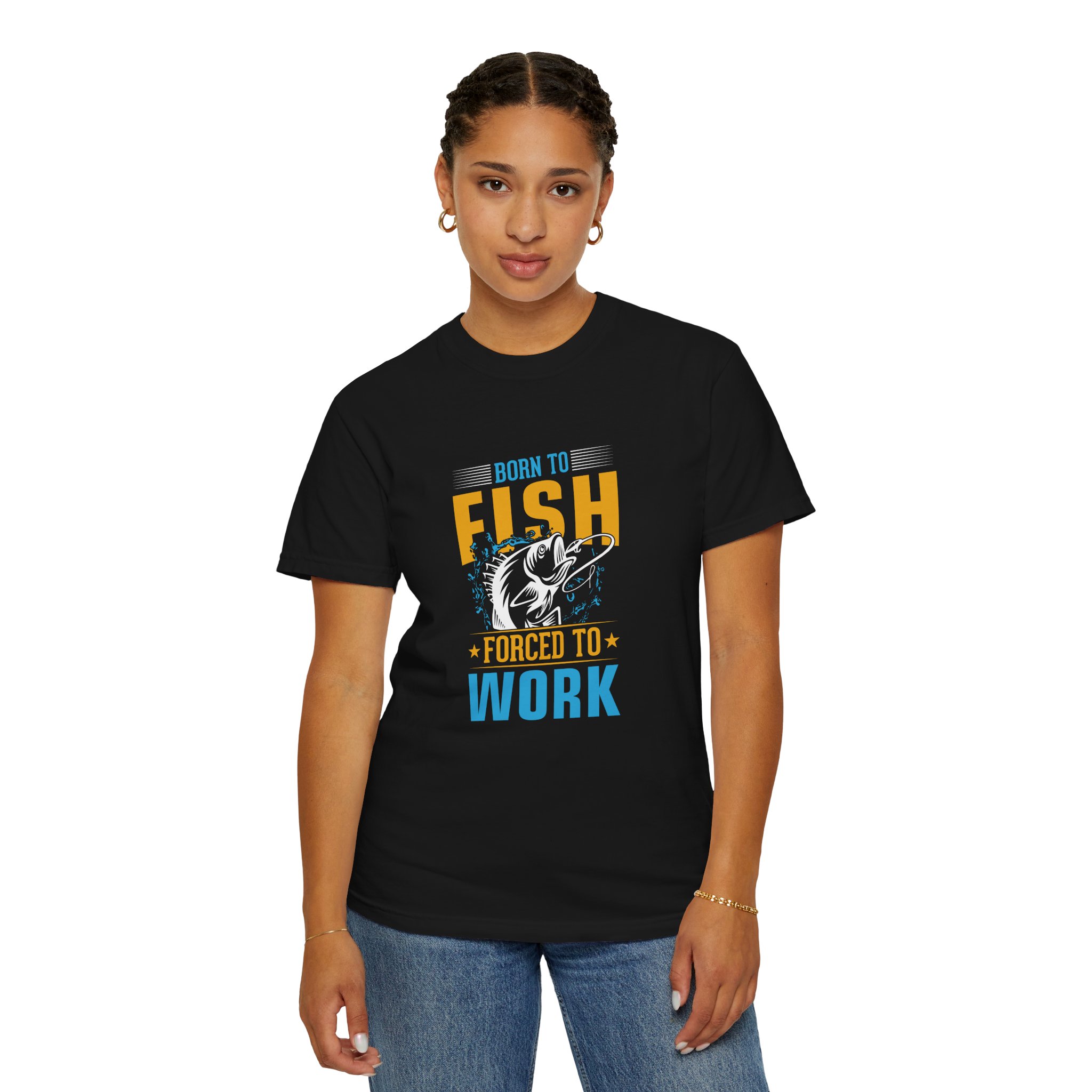Born to Fish Graphic T-Shirt, Fishing Gift, Unisex Tee, Outdoor Apparel, Birthday Present, Casual Wear. - Image 4