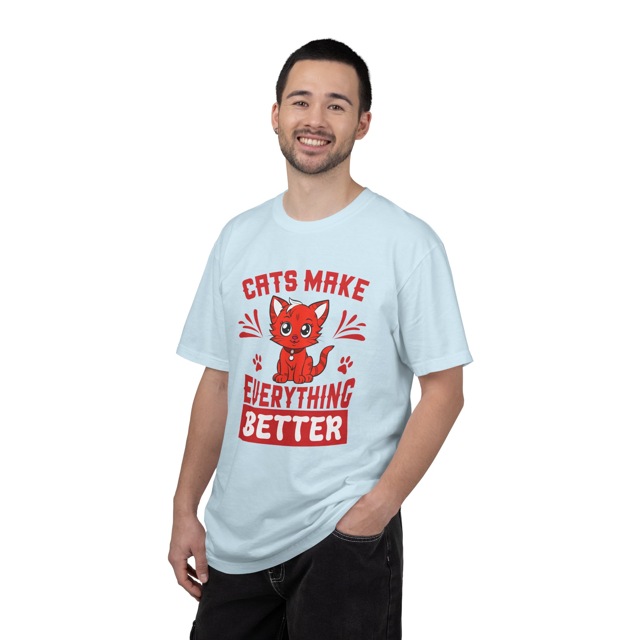 cn - 5.14 - Cats Make Everything Better T-Shirt — Cute Red Kitten Graphic Tee for Cat Lovers, - Image 35