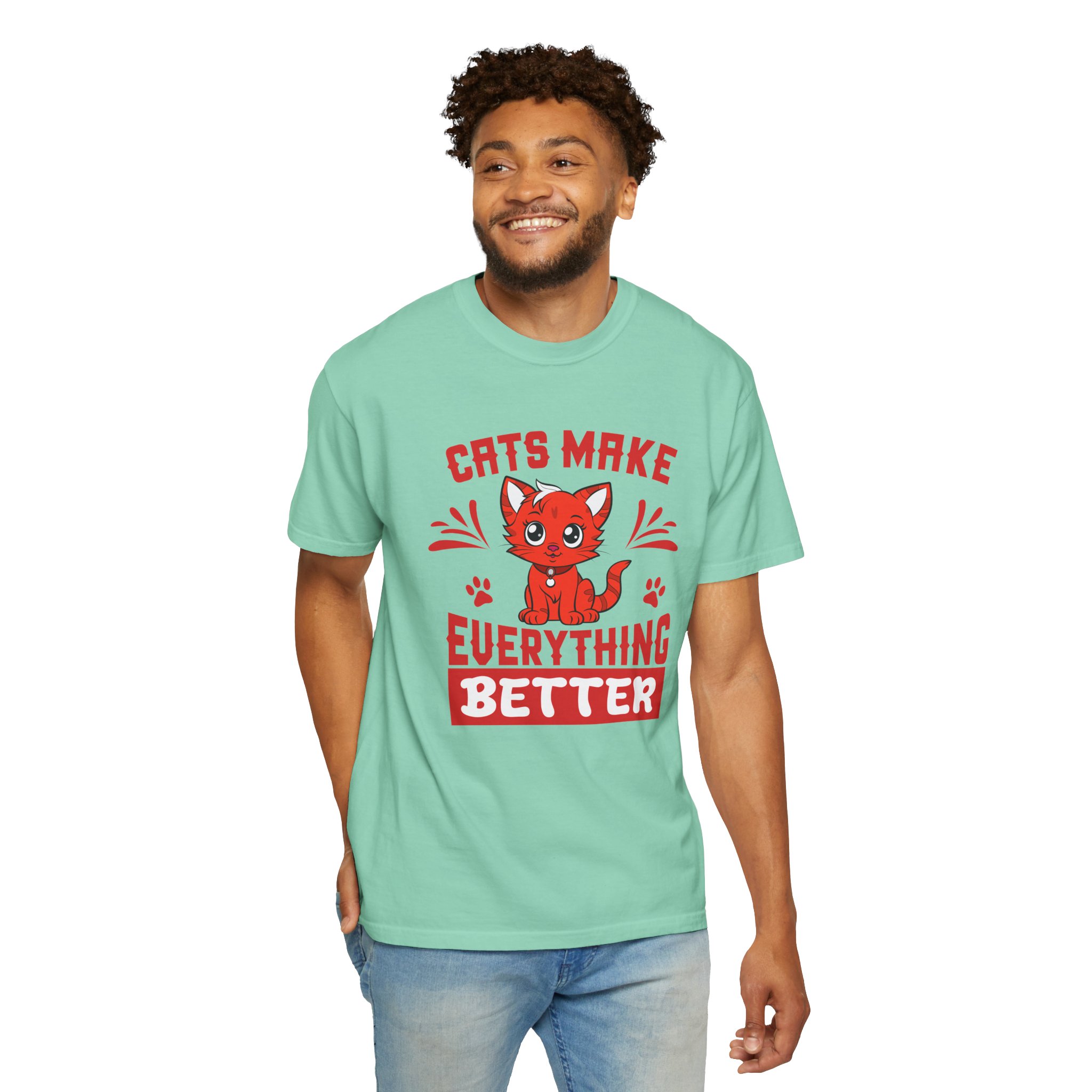 cn - 5.14 - Cats Make Everything Better T-Shirt — Cute Red Kitten Graphic Tee for Cat Lovers, - Image 31