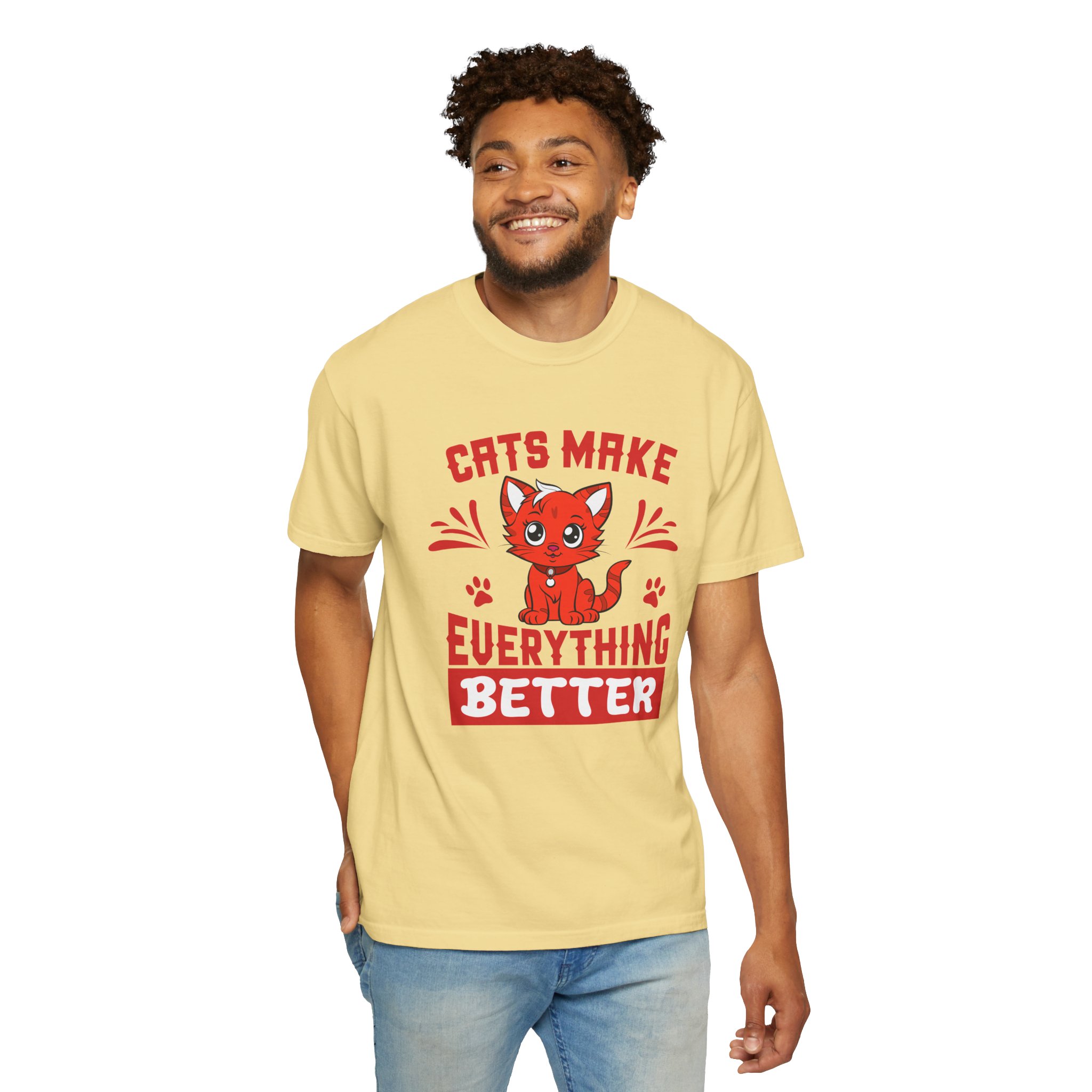 cn - 5.14 - Cats Make Everything Better T-Shirt — Cute Red Kitten Graphic Tee for Cat Lovers, - Image 23
