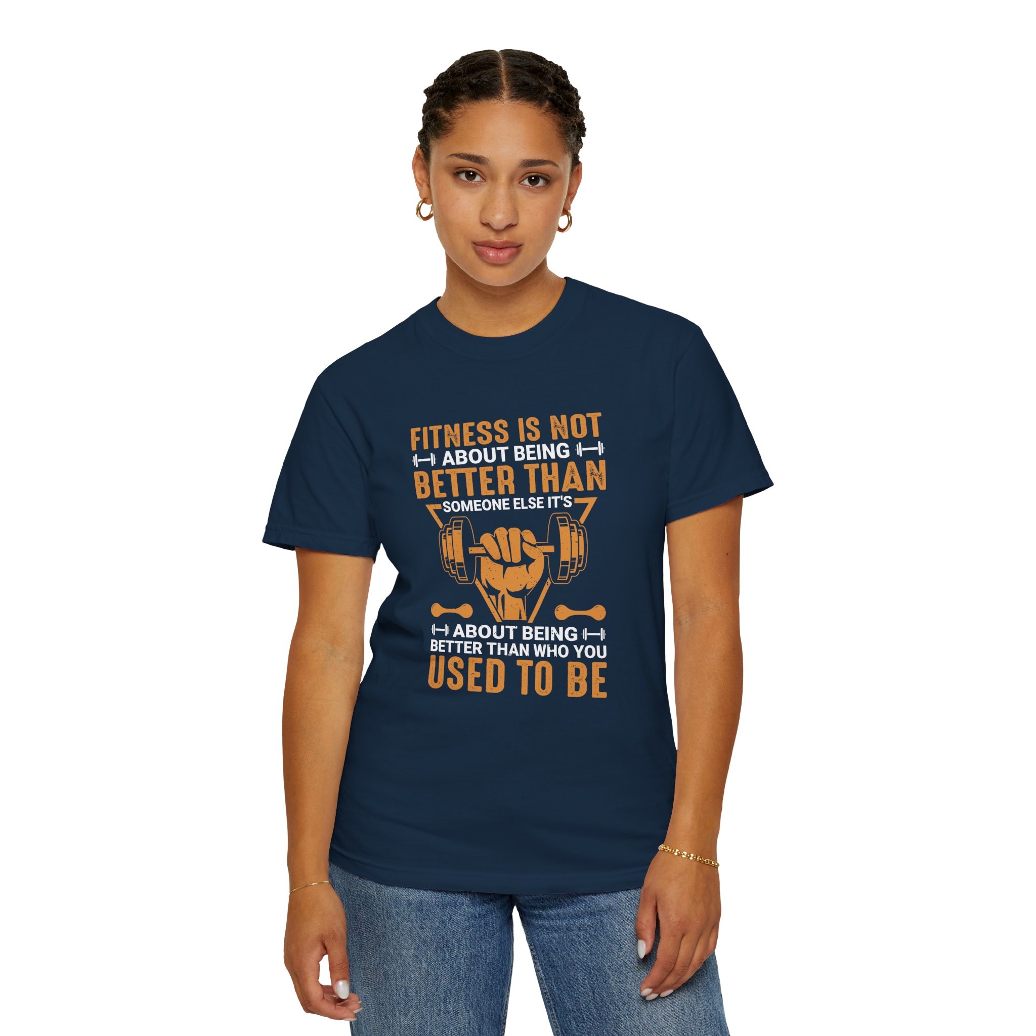 cn - 6.18 - Fitness Motivation T-Shirt — "Fitness Is Not About Being Better Than Someone Else. - Image 21