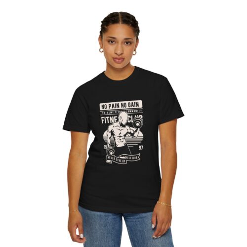 Fitness Motivation T-Shirt, Workout Tee, Gym Gear, Gift for Lifters, Unisex Casual Top, No Pain No Gain Design. - Image 21