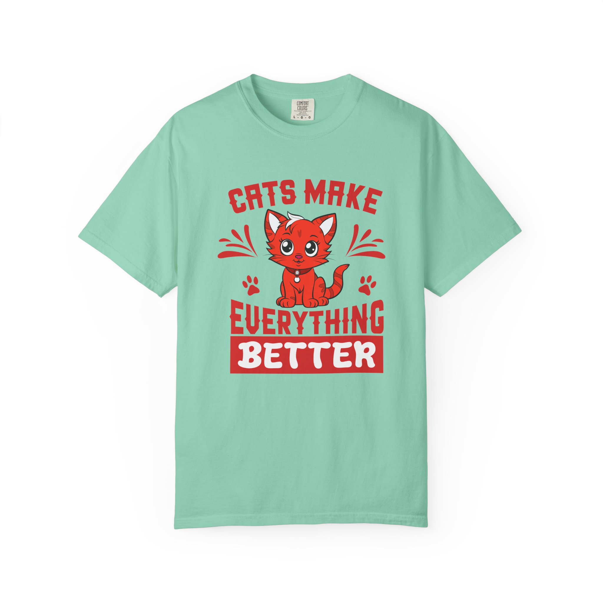 cn - 5.14 - Cats Make Everything Better T-Shirt — Cute Red Kitten Graphic Tee for Cat Lovers, - Image 25