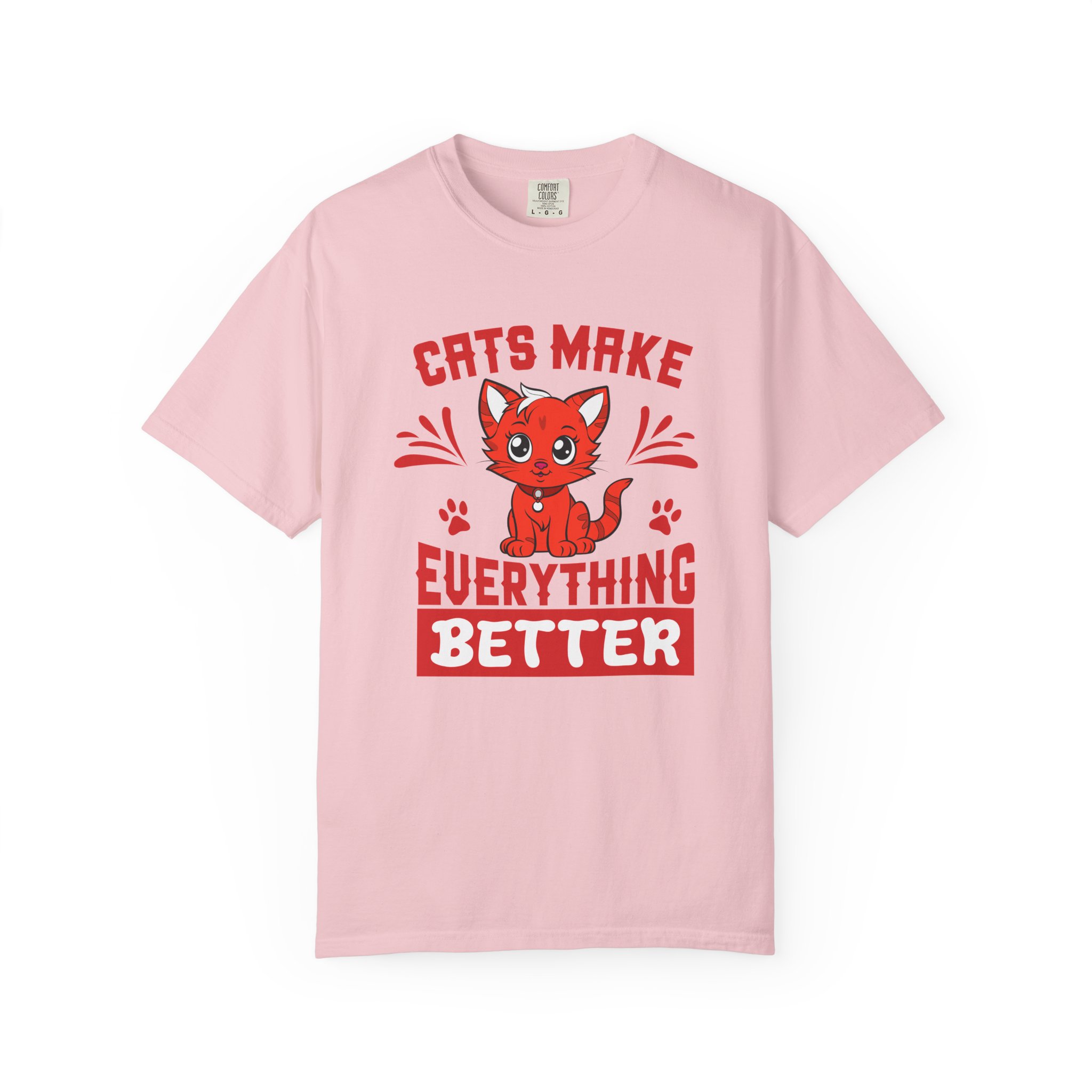 cn - 5.14 - Cats Make Everything Better T-Shirt — Cute Red Kitten Graphic Tee for Cat Lovers, - Image 49