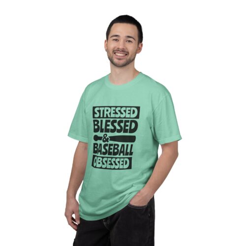 Stressed Blessed Baseball T-shirt - Perfect for Softball Season, Gift for Coaches, Athletes, Sport Fans, Unisex Tee. - Image 35