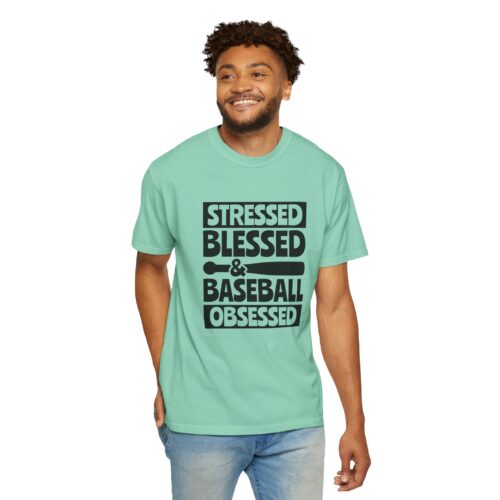 Stressed Blessed Baseball T-shirt - Perfect for Softball Season, Gift for Coaches, Athletes, Sport Fans, Unisex Tee. - Image 39