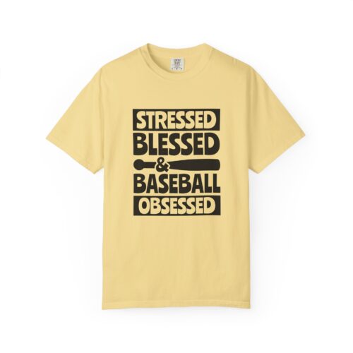 Stressed Blessed Baseball T-shirt - Perfect for Softball Season, Gift for Coaches, Athletes, Sport Fans, Unisex Tee. - Image 9