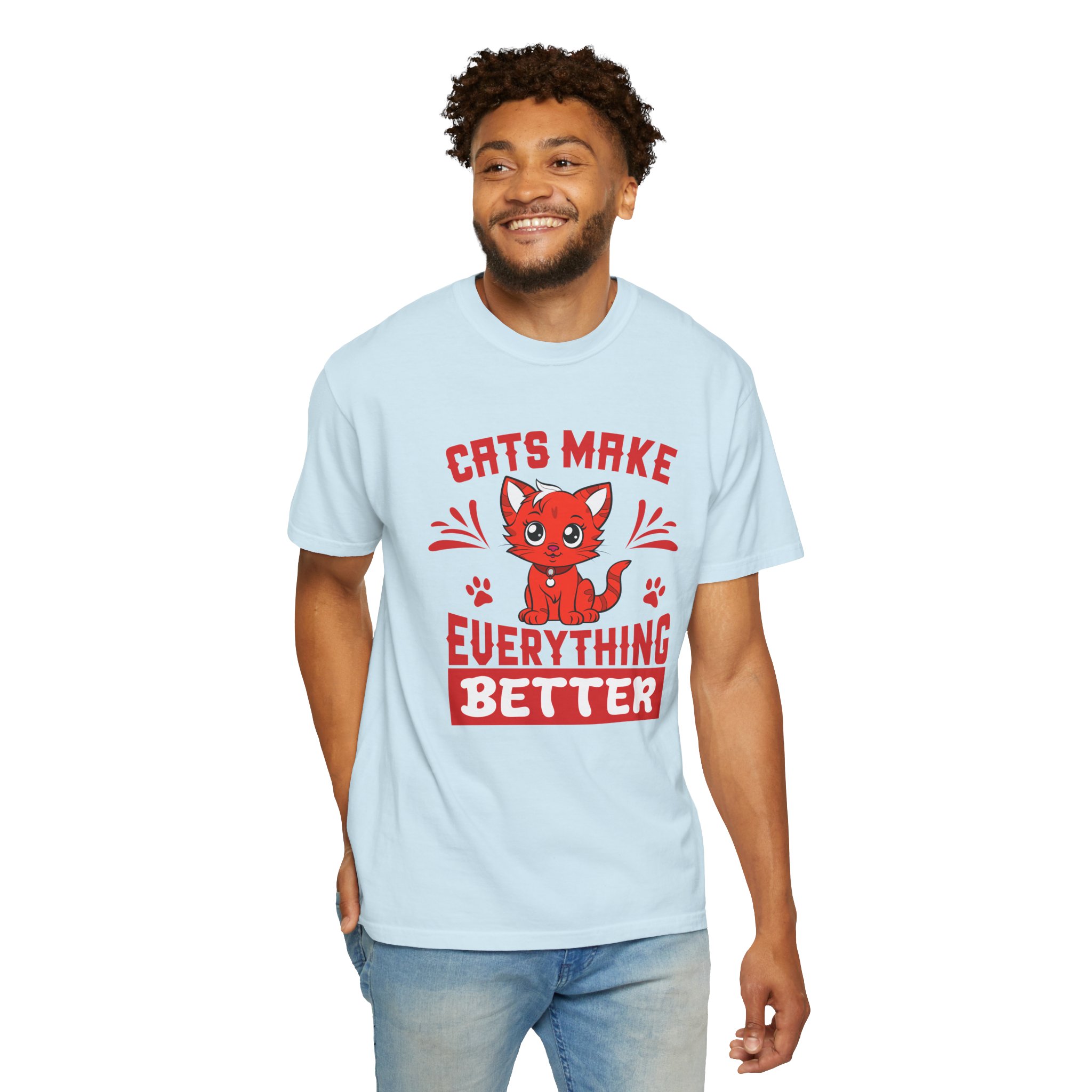 cn - 5.14 - Cats Make Everything Better T-Shirt — Cute Red Kitten Graphic Tee for Cat Lovers, - Image 39