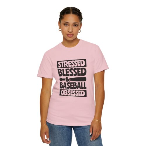 Stressed Blessed Baseball T-shirt - Perfect for Softball Season, Gift for Coaches, Athletes, Sport Fans, Unisex Tee. - Image 53