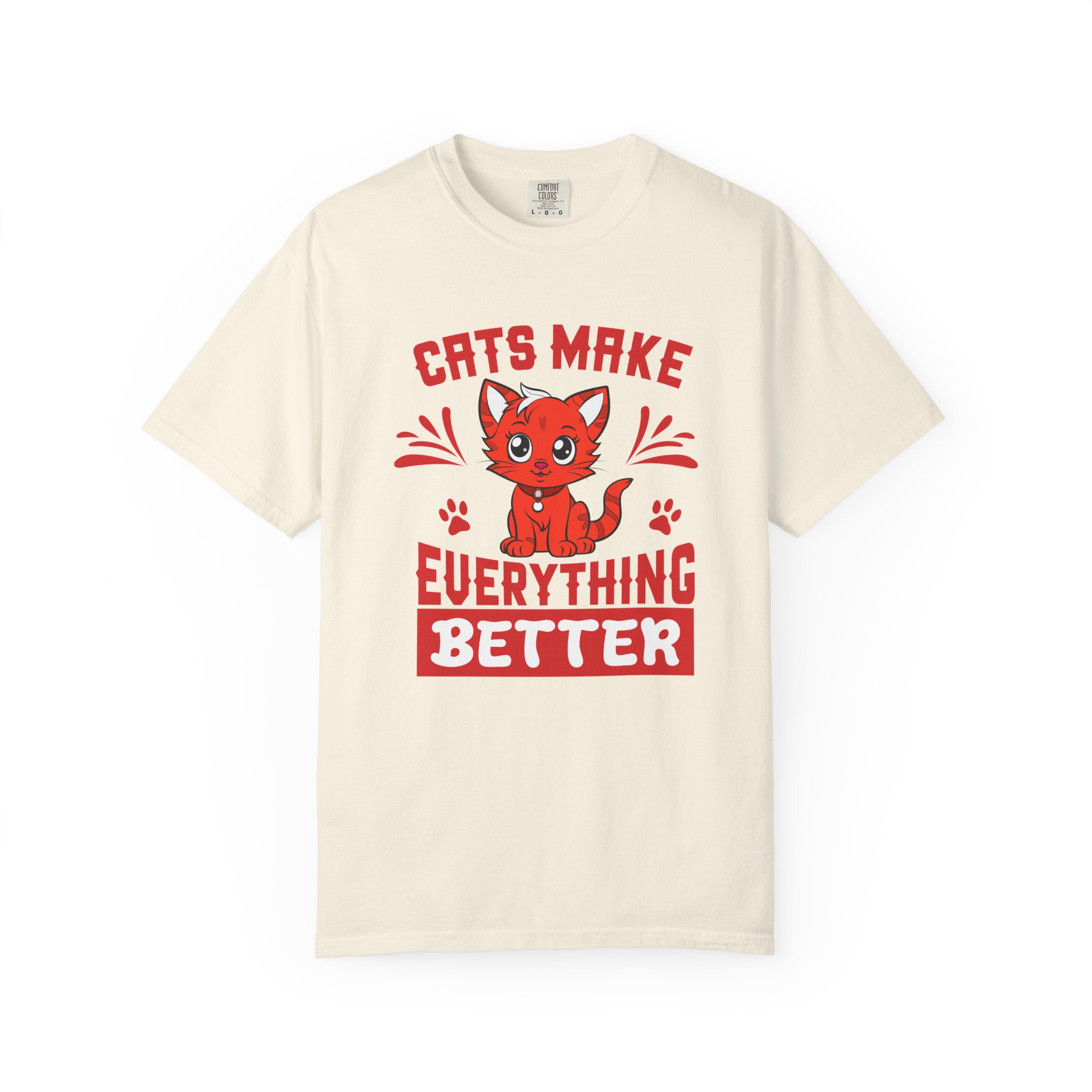 cn - 5.14 - Cats Make Everything Better T-Shirt — Cute Red Kitten Graphic Tee for Cat Lovers, - Image 9