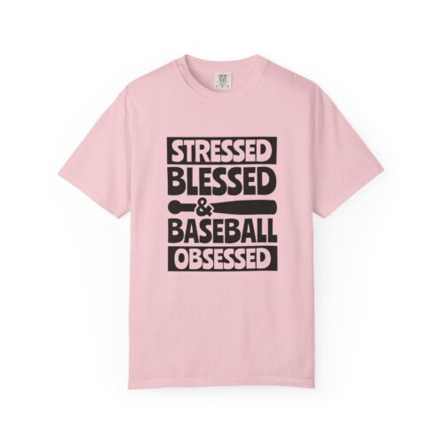 Stressed Blessed Baseball T-shirt - Perfect for Softball Season, Gift for Coaches, Athletes, Sport Fans, Unisex Tee. - Image 49
