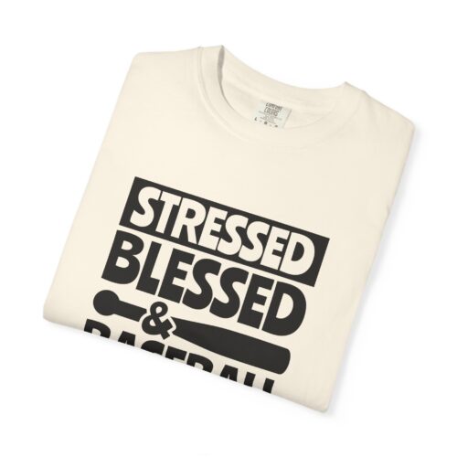 Stressed Blessed Baseball T-shirt - Perfect for Softball Season, Gift for Coaches, Athletes, Sport Fans, Unisex Tee. - Image 26