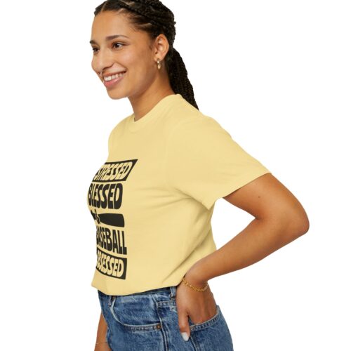 Stressed Blessed Baseball T-shirt - Perfect for Softball Season, Gift for Coaches, Athletes, Sport Fans, Unisex Tee. - Image 14