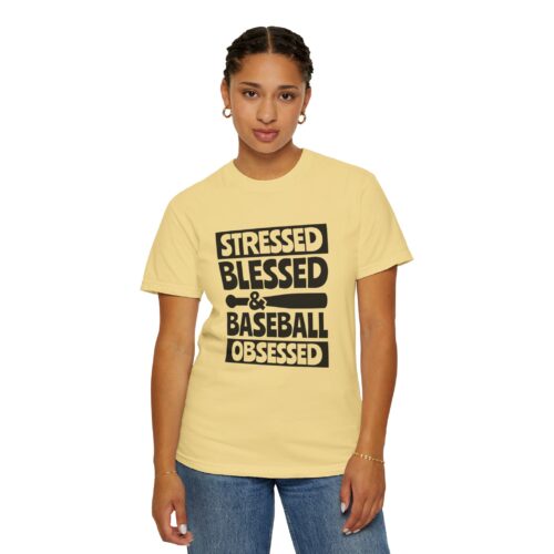 Stressed Blessed Baseball T-shirt - Perfect for Softball Season, Gift for Coaches, Athletes, Sport Fans, Unisex Tee. - Image 13
