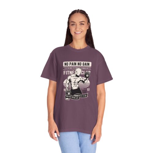 Fitness Motivation T-Shirt, Workout Tee, Gym Gear, Gift for Lifters, Unisex Casual Top, No Pain No Gain Design. - Image 12