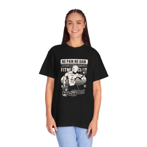 Fitness Motivation T-Shirt, Workout Tee, Gym Gear, Gift for Lifters, Unisex Casual Top, No Pain No Gain Design. - Image 20