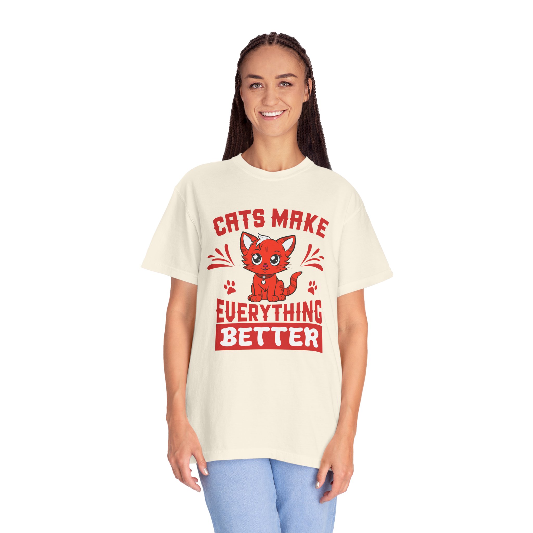 cn - 5.14 - Cats Make Everything Better T-Shirt — Cute Red Kitten Graphic Tee for Cat Lovers, - Image 12