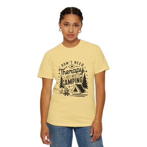 Camping Therapy T-Shirt | Unisex Garment-Dyed Tee for Outdoor Lovers, Perfect Gift for Campers, Nature Lovers, and Adventure Seekers. - Image 13