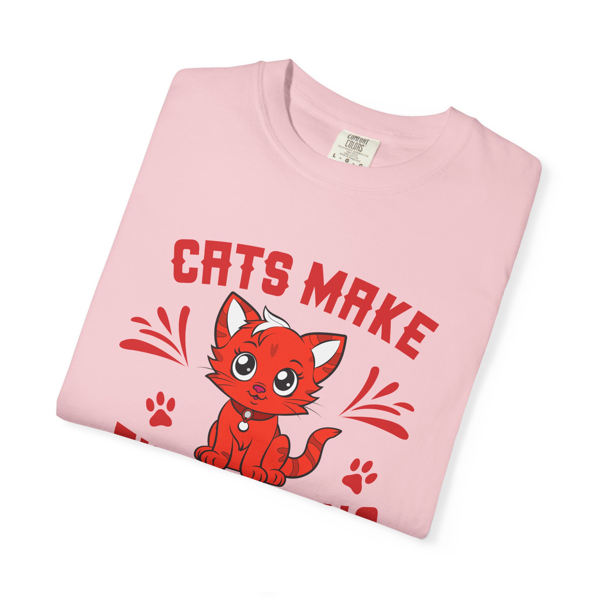 cn - 5.14 - Cats Make Everything Better T-Shirt — Cute Red Kitten Graphic Tee for Cat Lovers, - Image 50