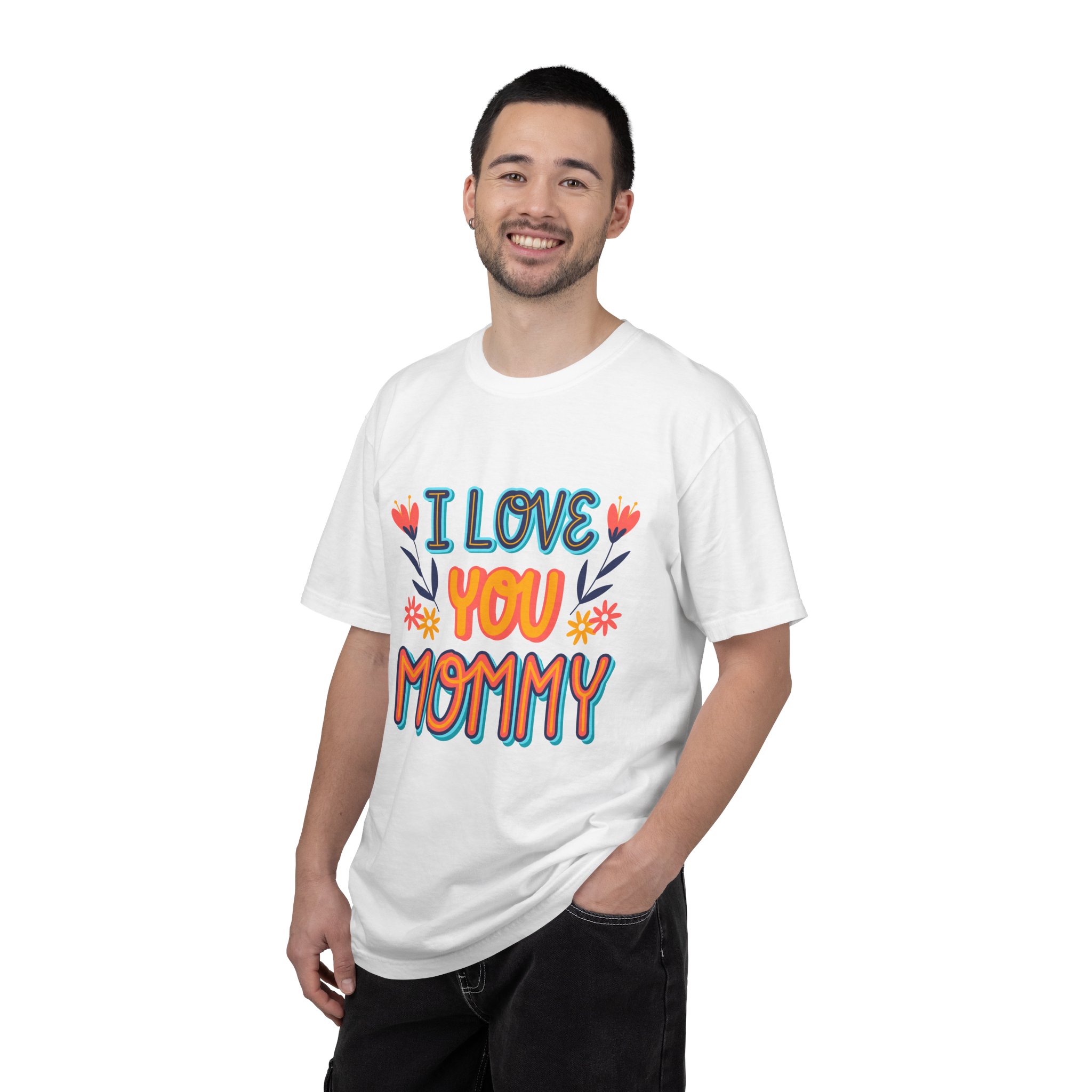 C - 9.10b.I Love You Mommy T-Shirt | Unisex Garment-Dyed Shirt for Moms | Perfect Gift for Mother's Day | Family Casual Wear, Mom Shirt. - Image 3