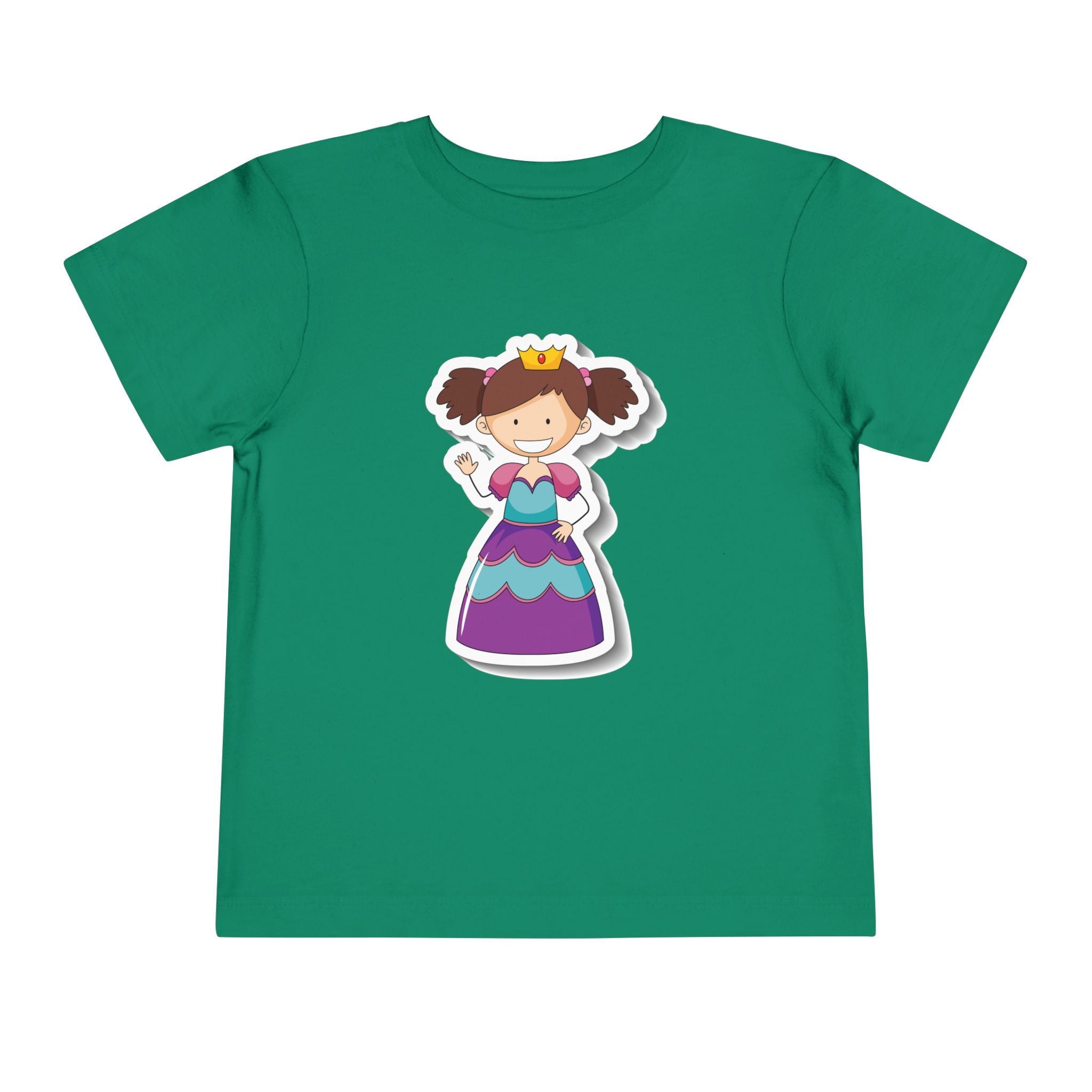 Cute Cartoon Princess Crown Toddler T-Shirt – Adorable Princess Graphic Tee for Kids, Boys & Girls. - Image 17