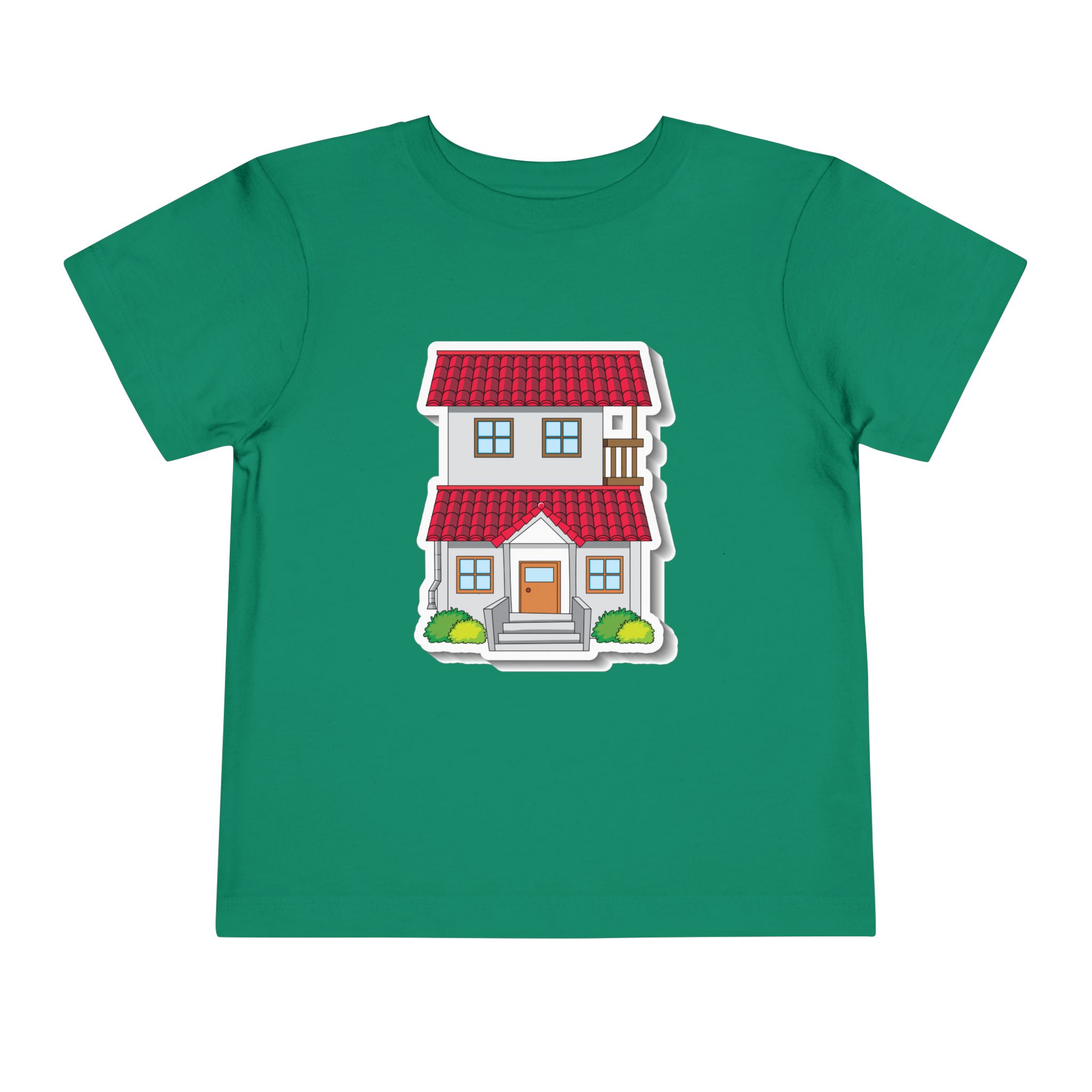 Cute Red Roof House Toddler T-Shirt – Adorable Home Illustration Graphic Tee for Kids, Boys & Girls. - Image 13