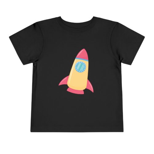 Cute Colorful Space Rocket Toddler T-Shirt – Fun Space Adventure Graphic Tee for Kids, Boys & Girls. - Image 5
