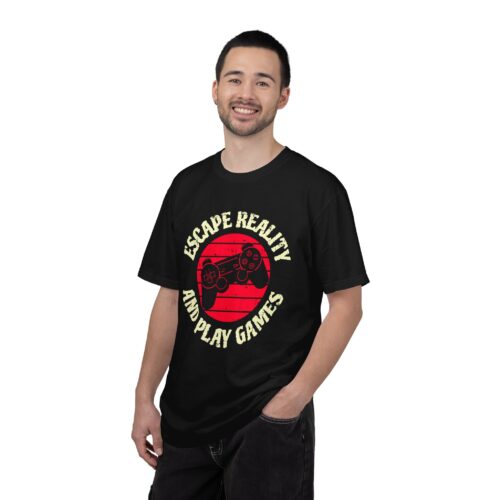 Escape Reality and Play Games T-Shirt – Funny Gamer Graphic Tee for Video Game Lovers, Gamers & Gaming Enthusiasts. - Image 3