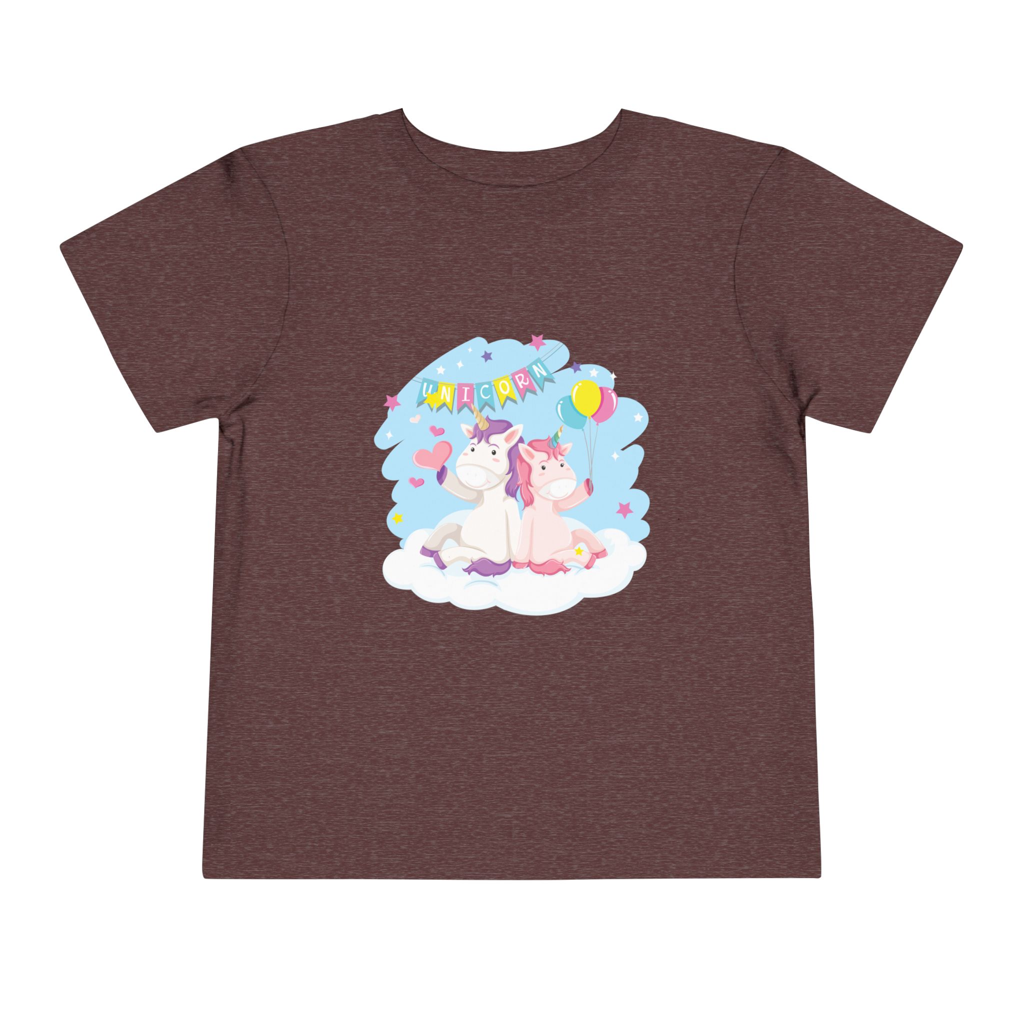 Cute Unicorn Friends on Cloud Toddler T-Shirt – Adorable Birthday Graphic Tee for Kids, Boys & Girls. - Image 25