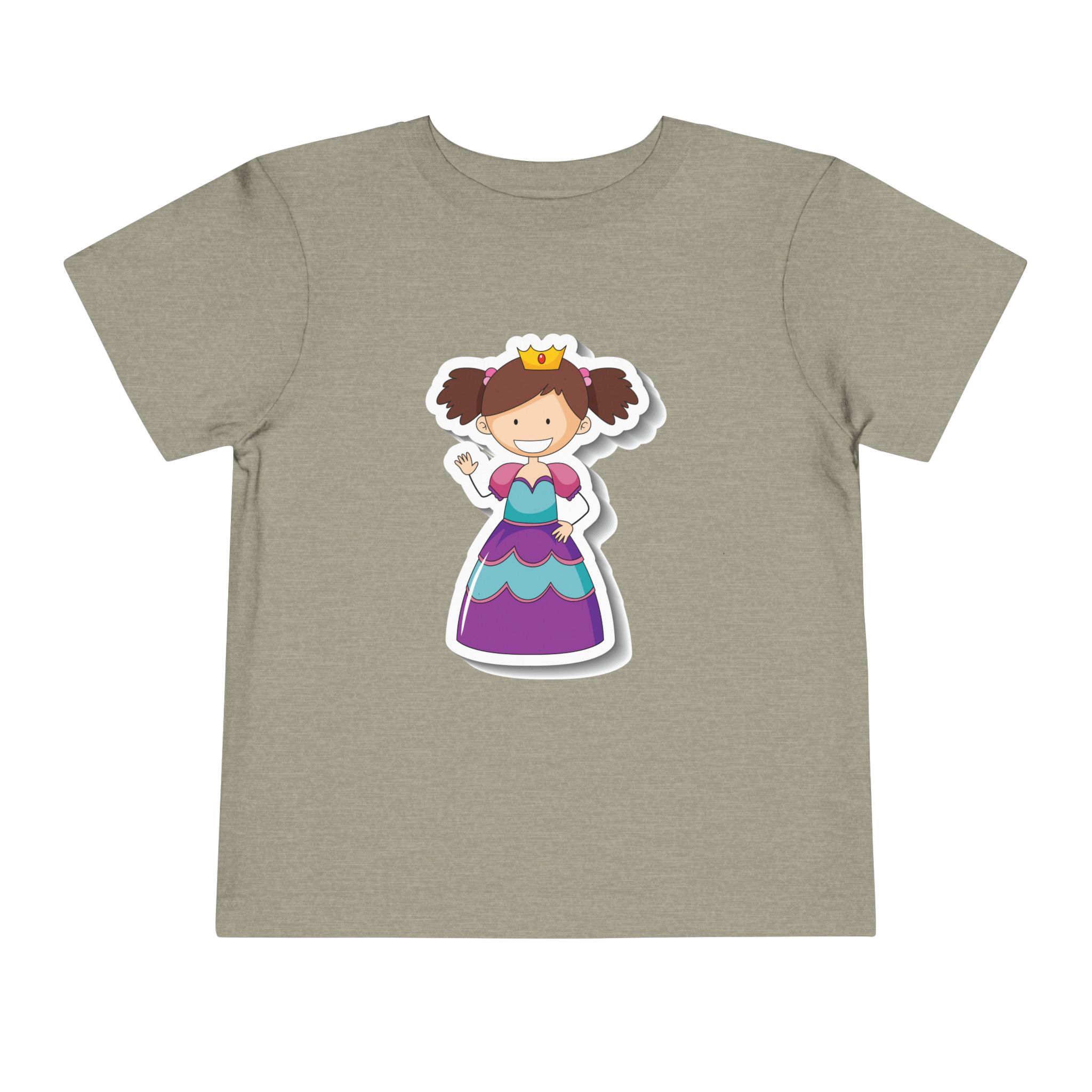 Cute Cartoon Princess Crown Toddler T-Shirt – Adorable Princess Graphic Tee for Kids, Boys & Girls. - Image 9