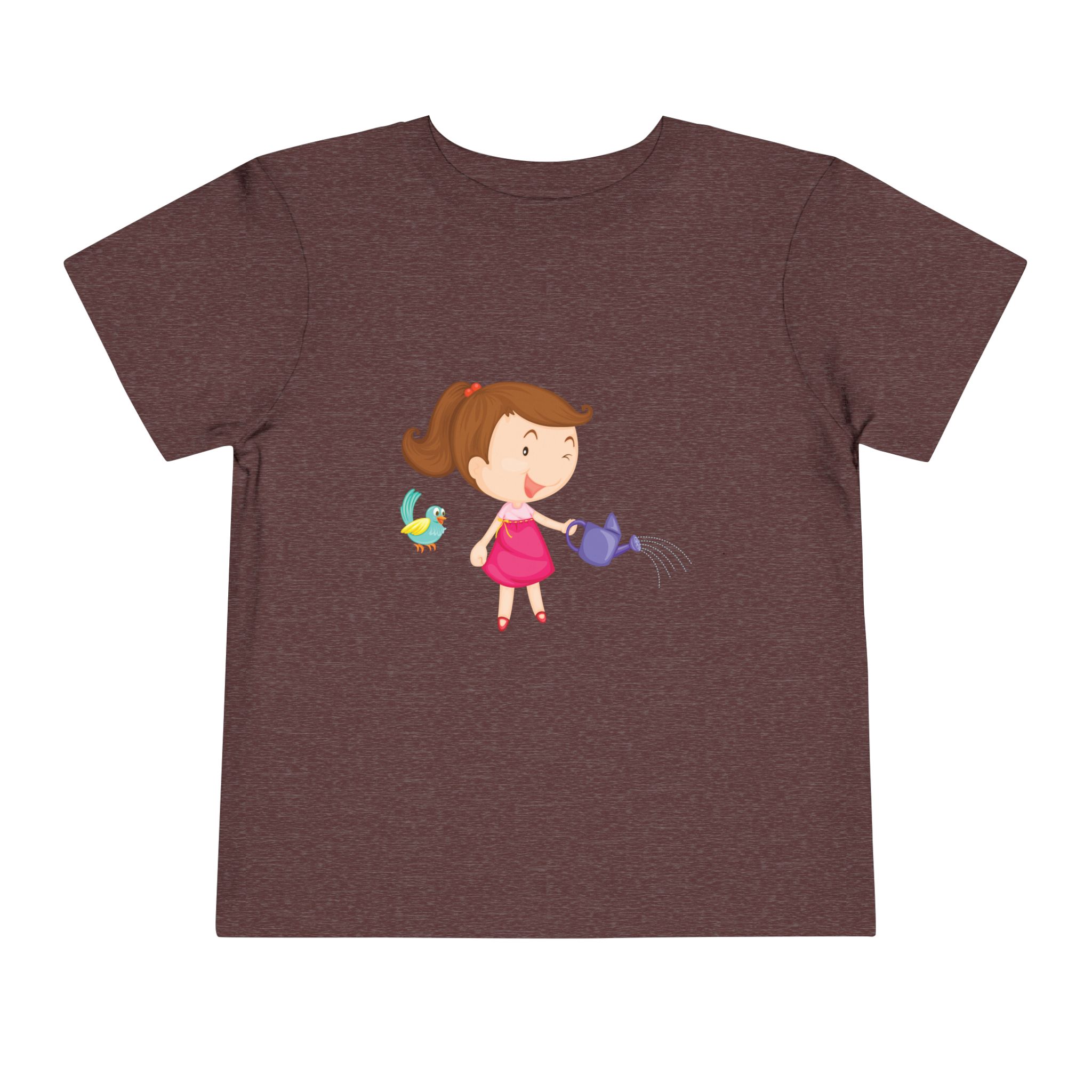 Cute Girl Watering Birds Toddler T-Shirt – Adorable Nature Garden Graphic Tee for Kids, Boys & Girls. - Image 25
