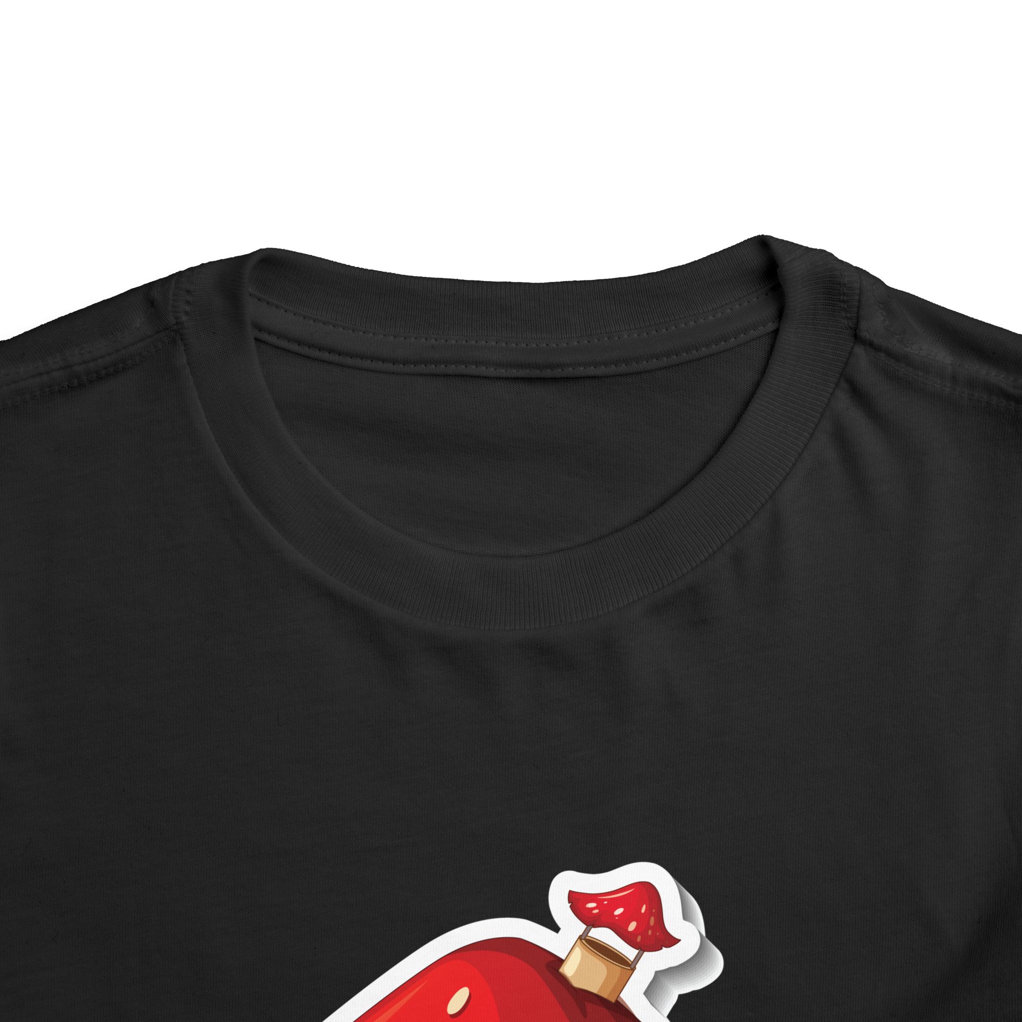 Cute Red Mushroom House Toddler T-Shirt – Adorable Cottage Graphic Tee for Kids, Boys & Girls. - Image 7