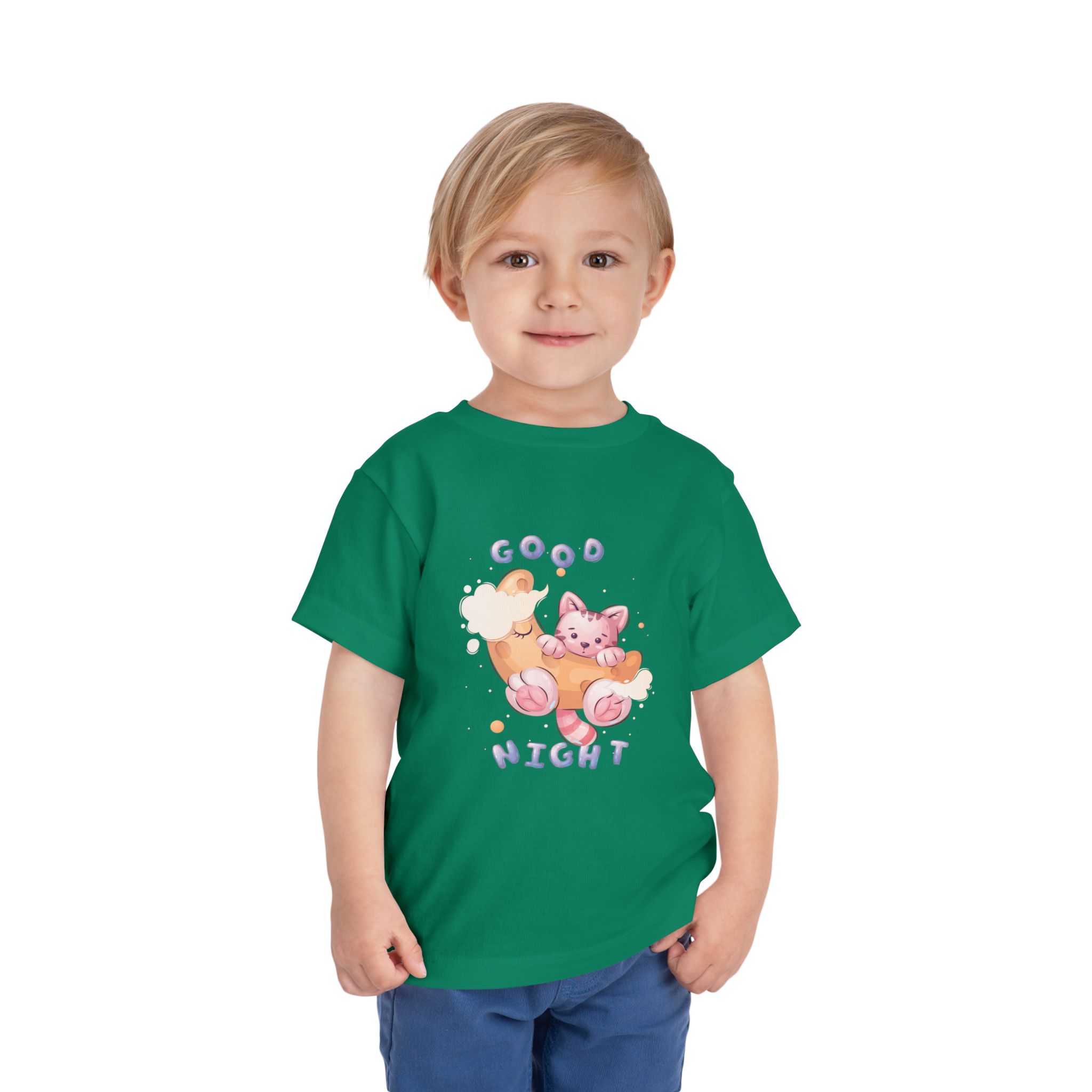 Good Night Sleeping Kitten Toddler T-Shirt – Cute Cat Graphic Tee for Kids & Toddlers. - Image 10