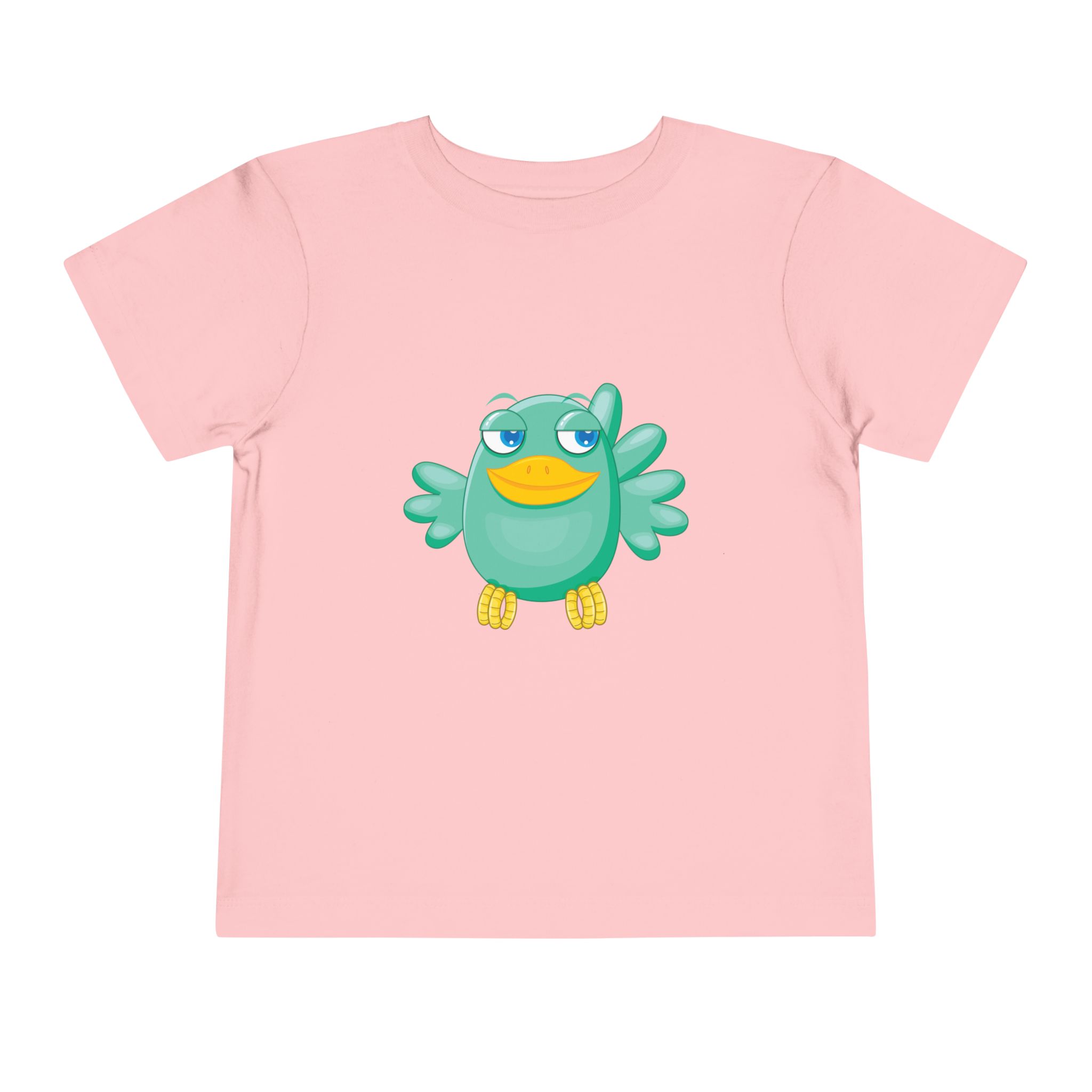 Cute Confident Green Bird Toddler T-Shirt – Adorable Cartoon Bird Graphic Tee for Kids, Boys & Girls. - Image 21