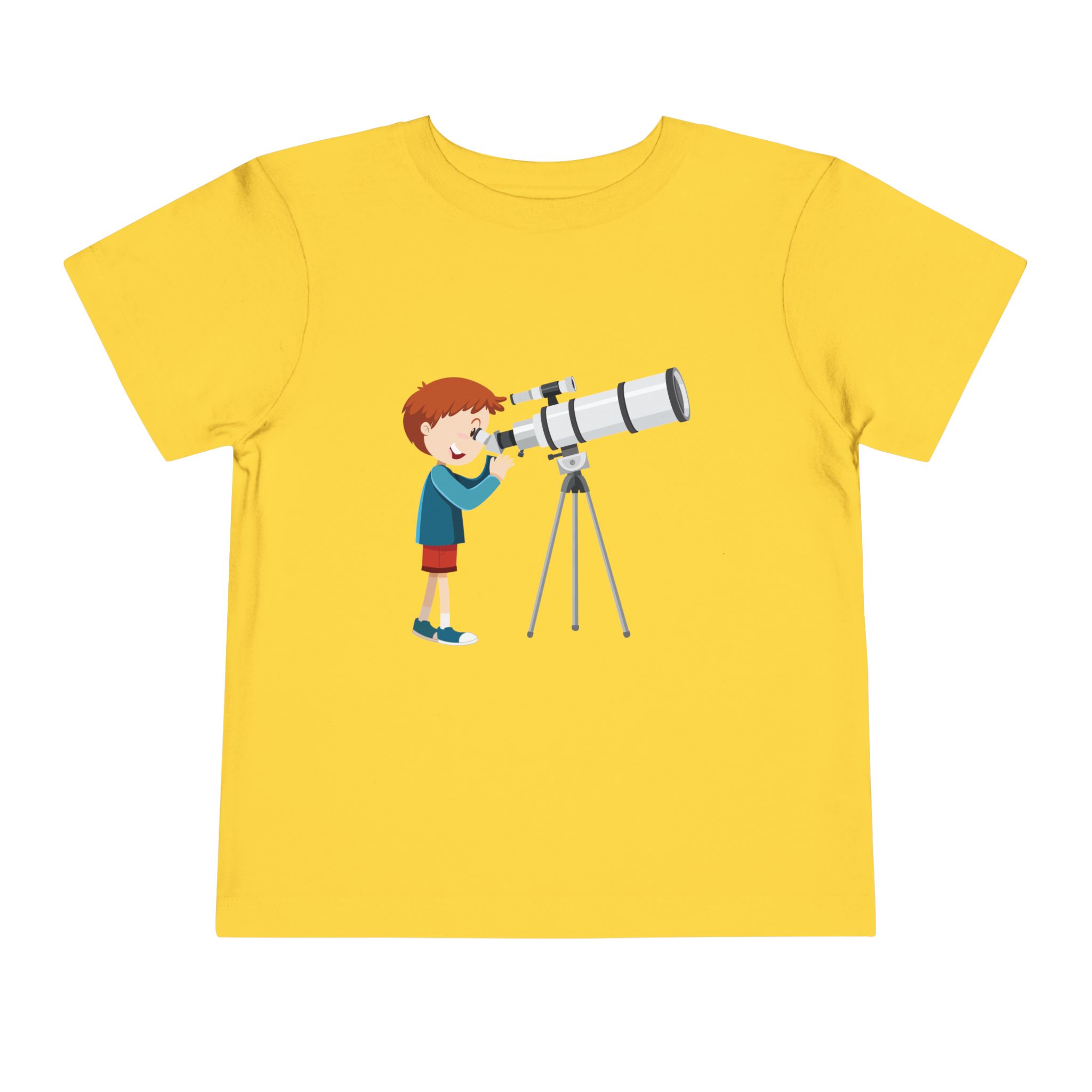 Little Astronomer Telescope Toddler T-Shirt – Cute Space Science Graphic Tee for Kids, Boys & Girls. - Image 13