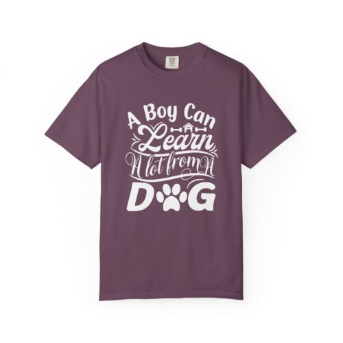A Boy Can Learn a Lot From a Dog T-Shirt – Funny Dog Lover Tee for Boys & Dog Owners. - Image 41