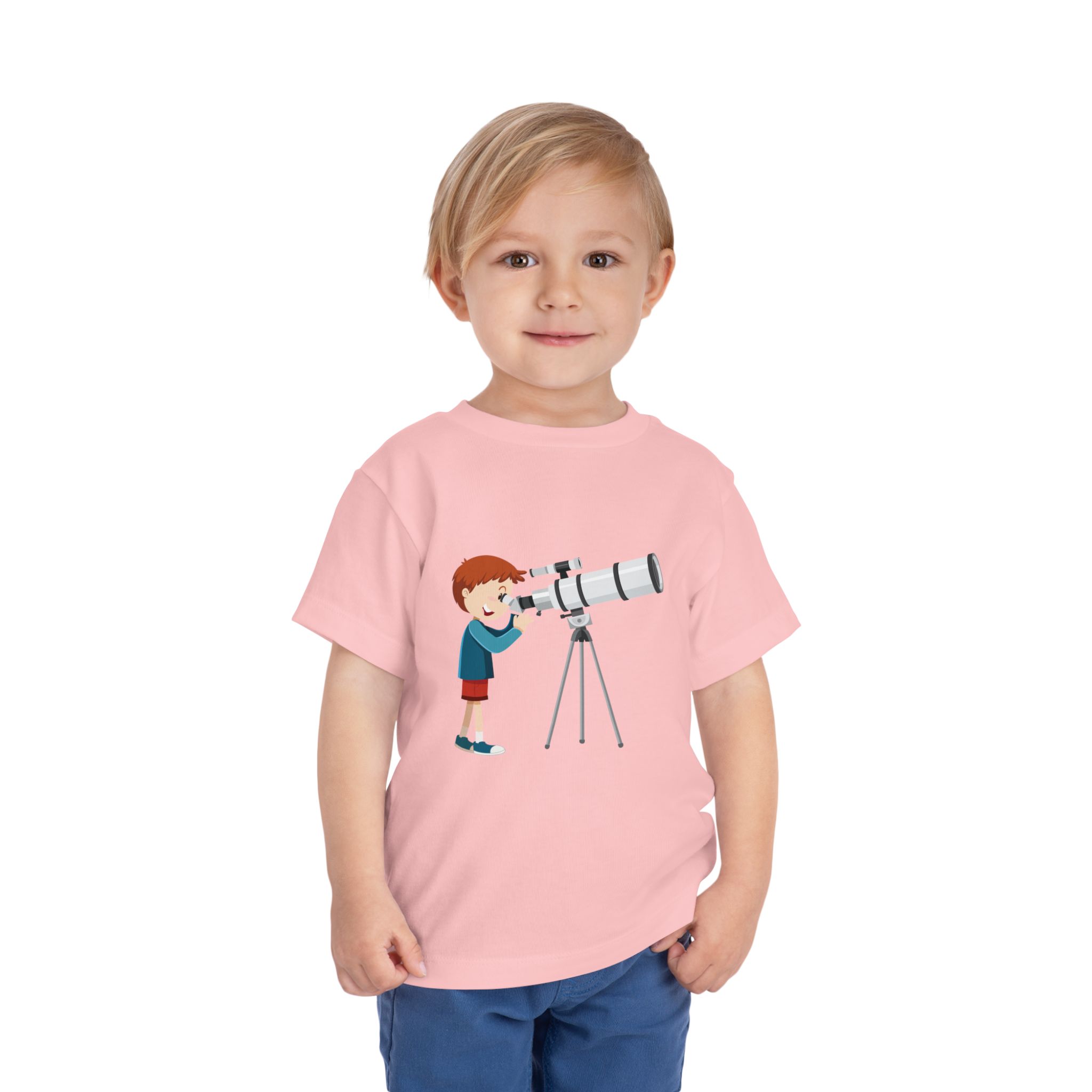 Little Astronomer Telescope Toddler T-Shirt – Cute Space Science Graphic Tee for Kids, Boys & Girls. - Image 26