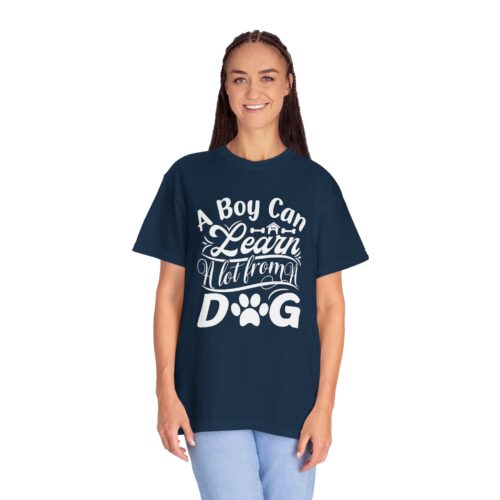 A Boy Can Learn a Lot From a Dog T-Shirt – Funny Dog Lover Tee for Boys & Dog Owners. - Image 20