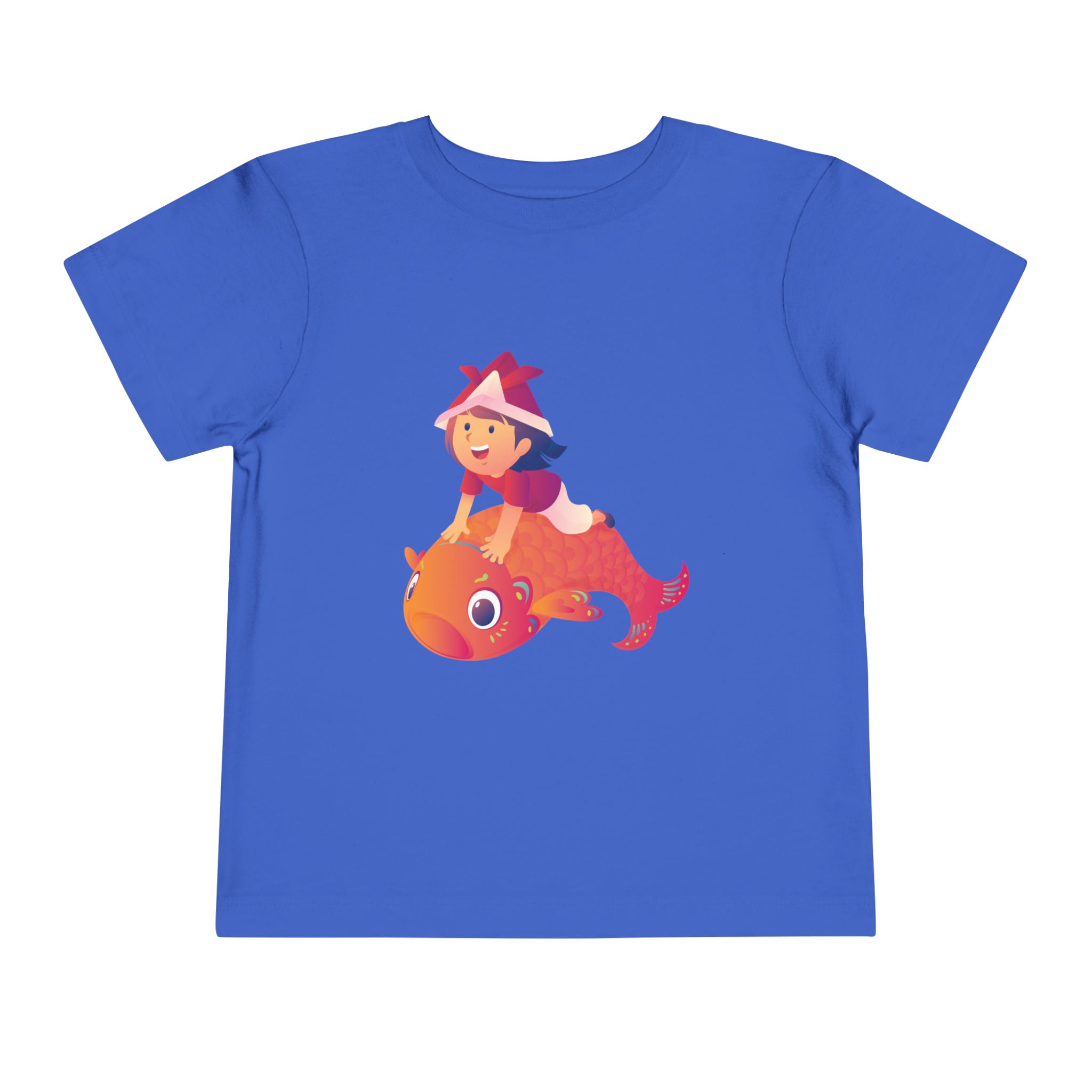 Cute Girl Riding Orange Fish Toddler T-Shirt – Fun Ocean Adventure Graphic Tee for Kids, Boys & Girls. - Image 17