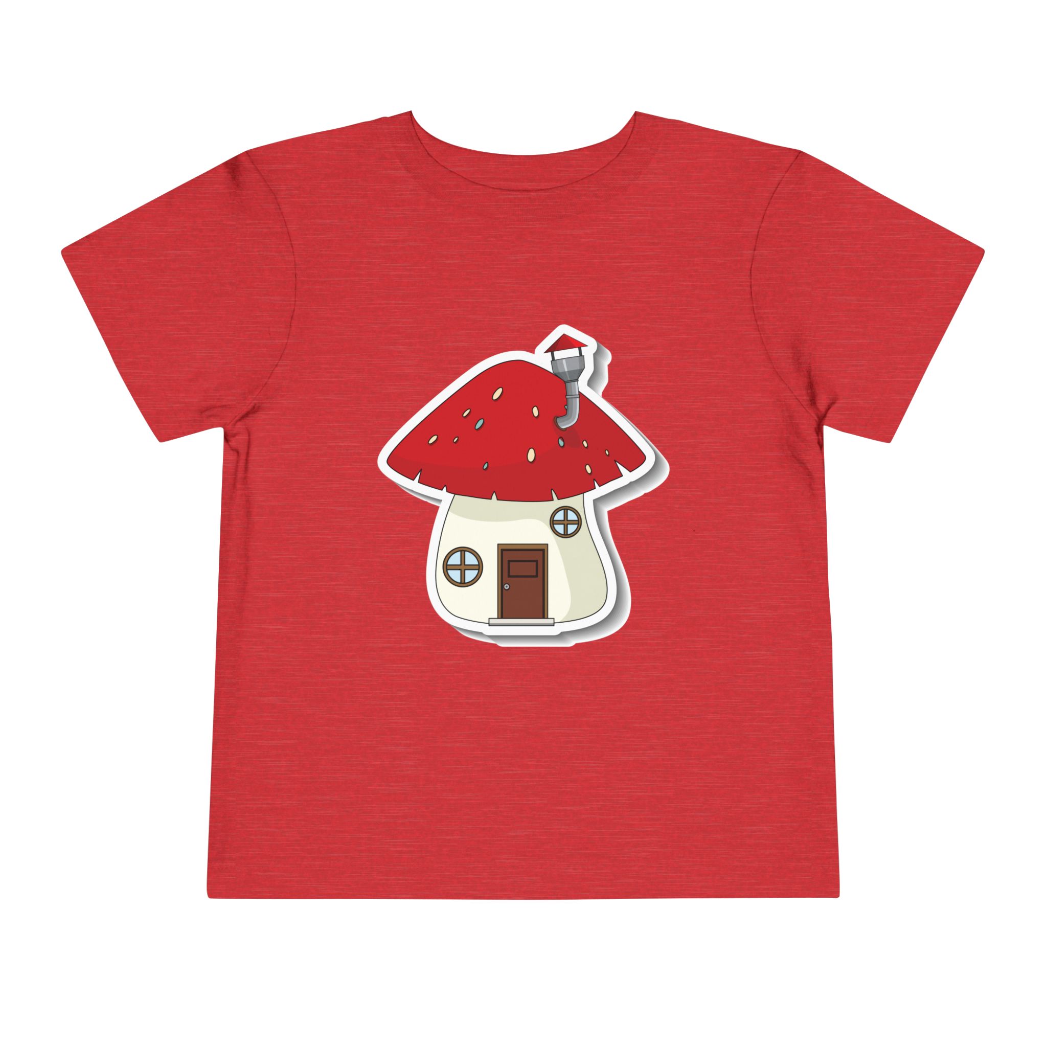 Cute Red Toadstool Cottage Toddler T-Shirt – Adorable Mushroom House Graphic Tee for Kids, Boys & Girls. - Image 25
