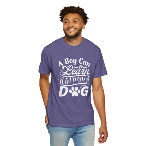 A Boy Can Learn a Lot From a Dog T-Shirt – Funny Dog Lover Tee for Boys & Dog Owners. - Image 39