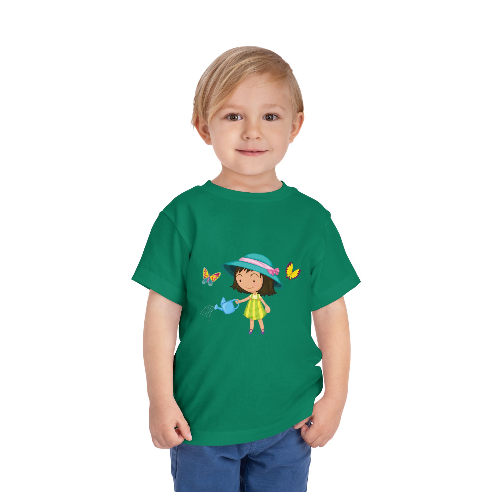 Cute Little Gardener Girl with Butterflies Toddler T-Shirt – Adorable Nature Graphic Tee for Kids, Boys & Girls. - Image 10