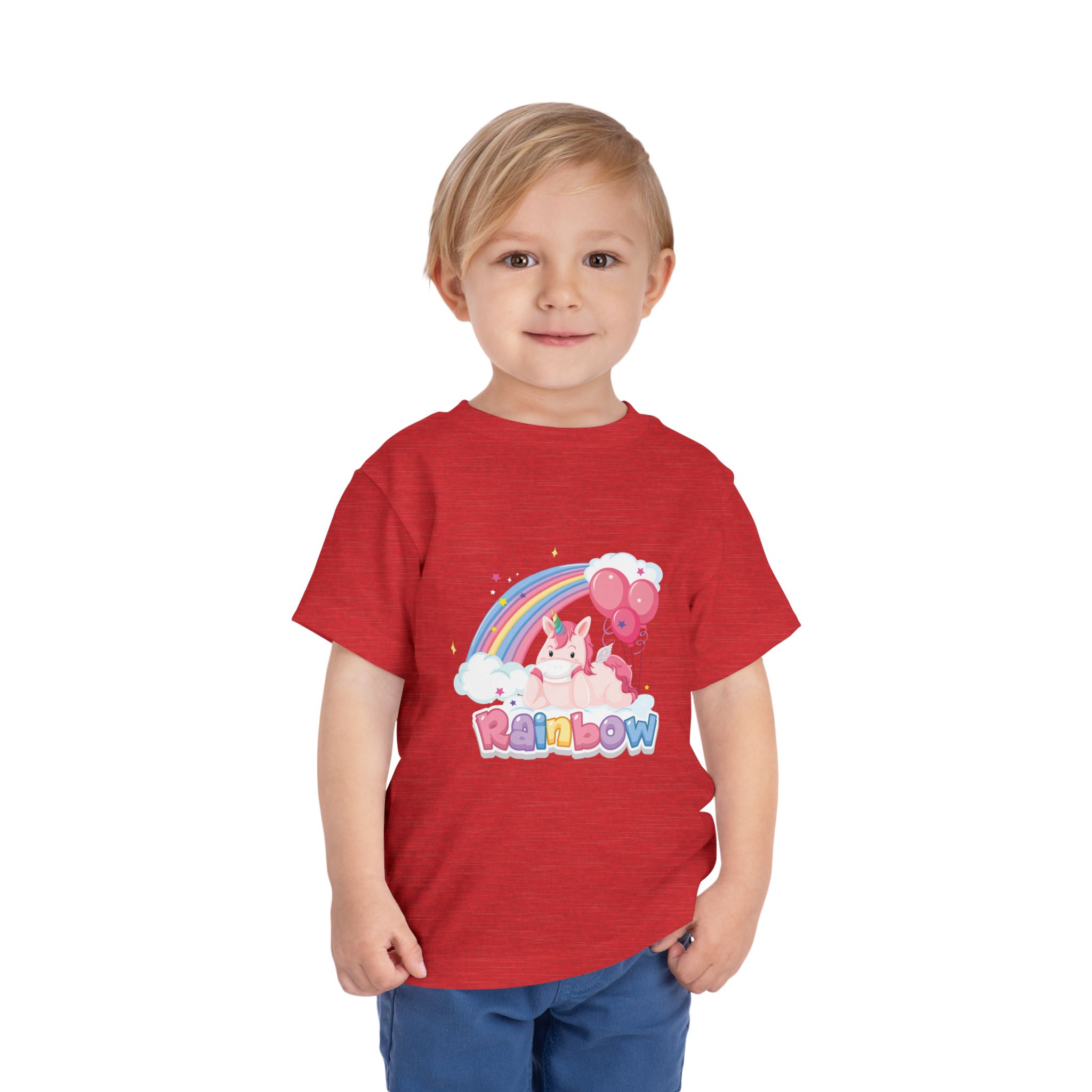 Cute Pink Bunny Rainbow Toddler T-Shirt – Adorable Rainbow Graphic Tee for Kids, Boys & Girls. - Image 26