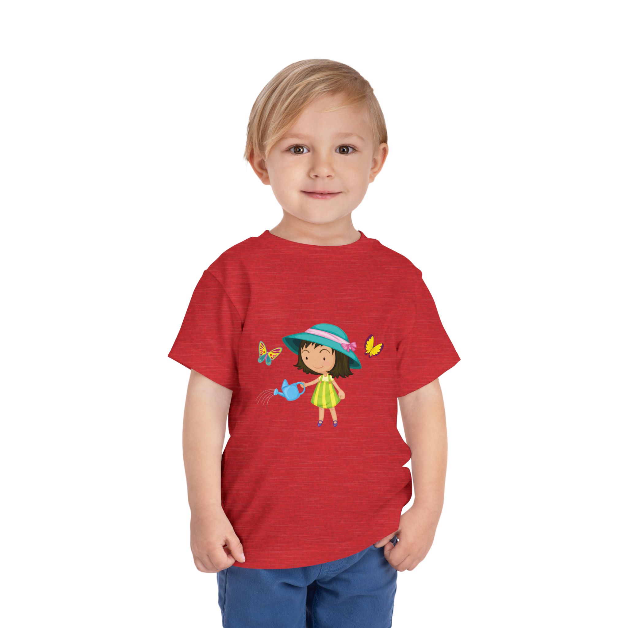 Cute Little Gardener Girl with Butterflies Toddler T-Shirt – Adorable Nature Graphic Tee for Kids, Boys & Girls. - Image 26
