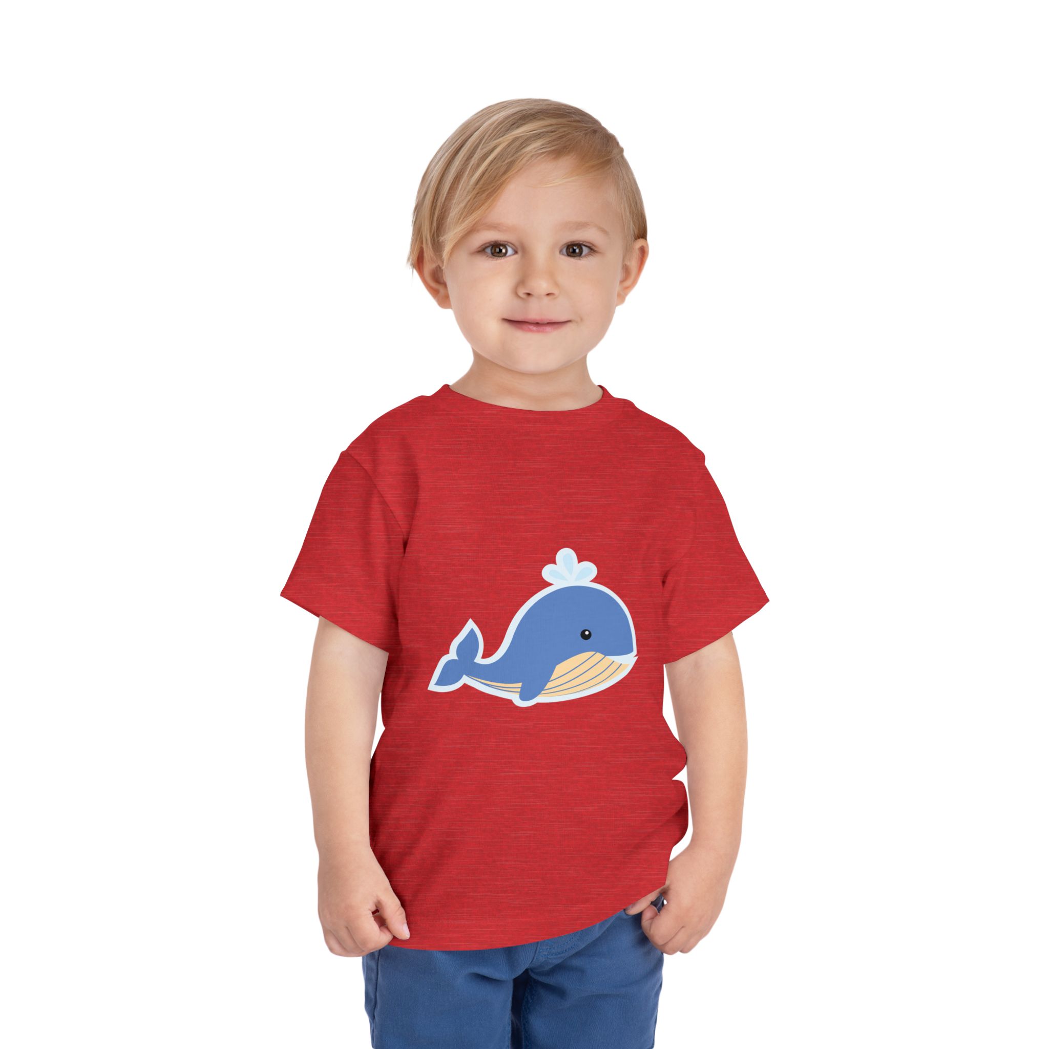 Cute Blue Whale Toddler T-Shirt – Cartoon Ocean Animal Graphic Tee for Kids, Boys & Girls. - Image 26