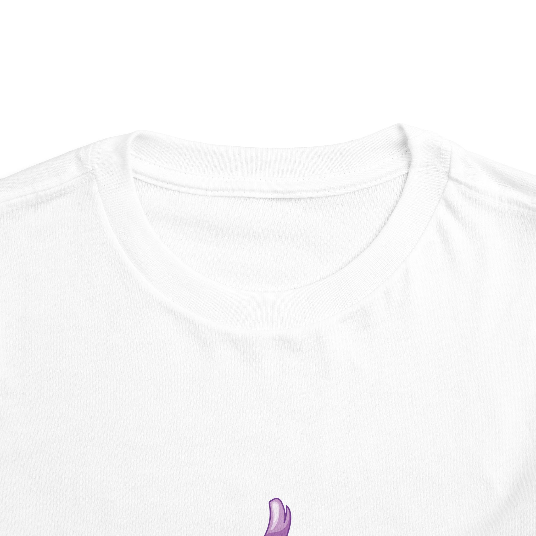 Cute Purple Cartoon Bird Toddler T-Shirt – Adorable Animal Graphic Tee for Kids, Boys & Girls. - Image 7