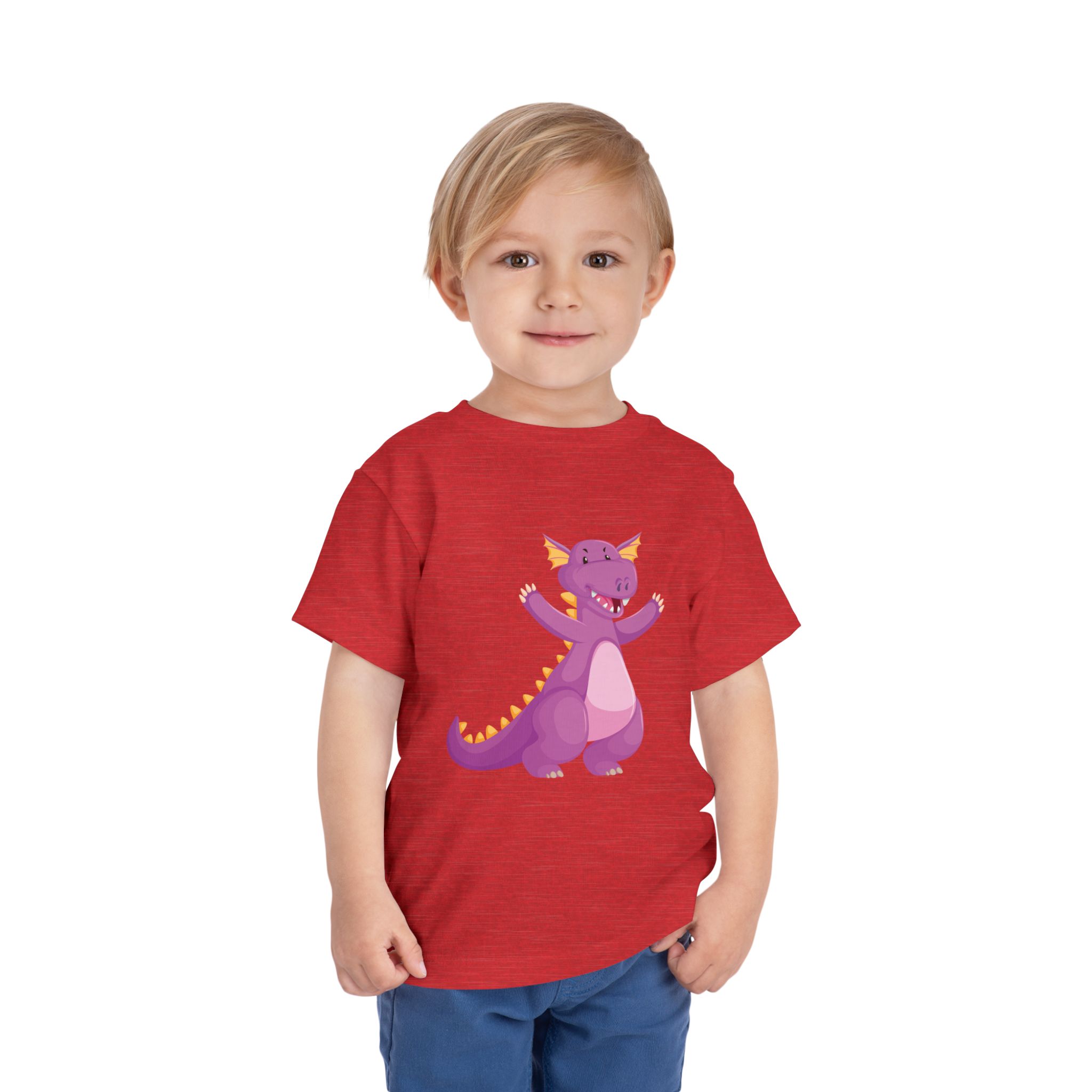 Cute Purple Dragon Toddler T-Shirt – Playful Dino Costume Graphic Tee for Kids, Boys & Girls. - Image 26