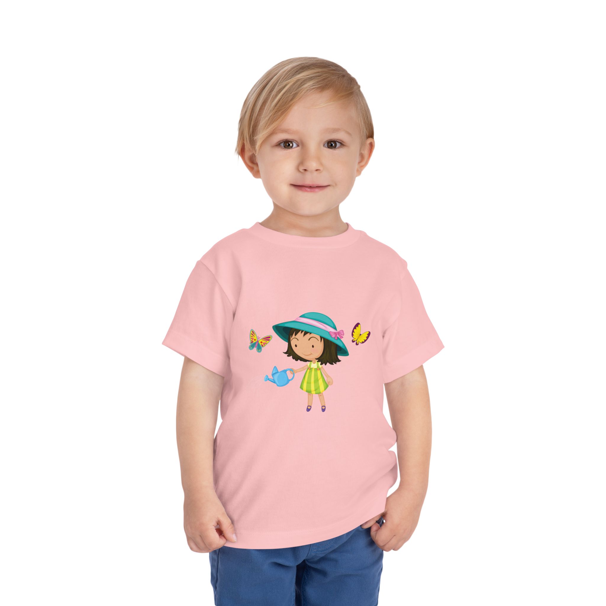 Cute Little Gardener Girl with Butterflies Toddler T-Shirt – Adorable Nature Graphic Tee for Kids, Boys & Girls. - Image 22